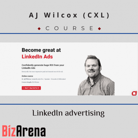 an image of AJ Wilcox - CXL - LinkedIn advertising 