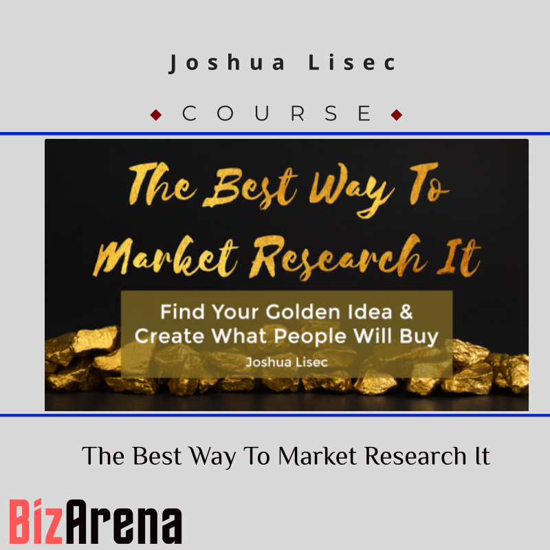 Joshua Lisec – The Best Way To Market Research It
