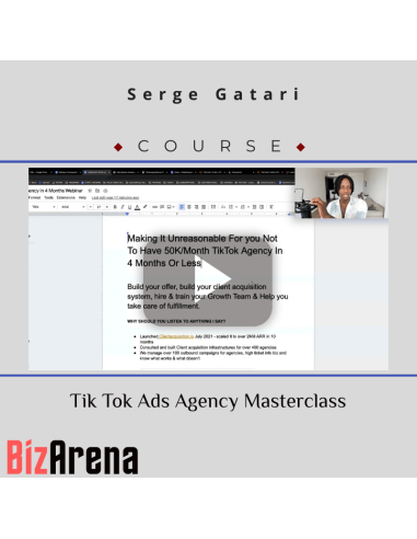 Serge Gatari - Tik Tok Ads Agency Masterclass