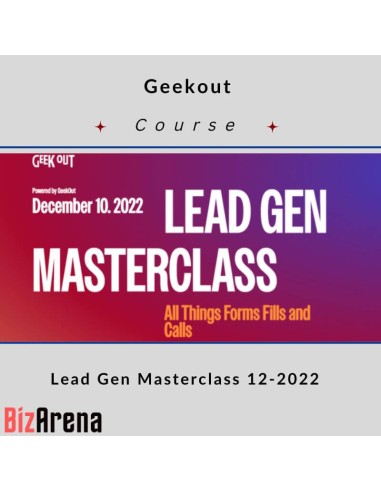 Geekout - Lead Gen Masterclass 12-2022