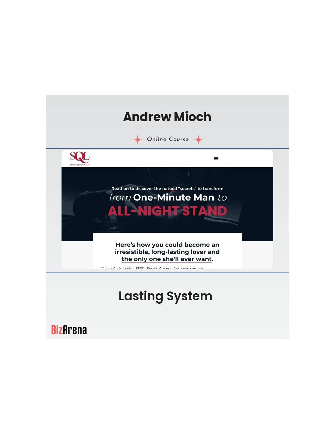 Andrew Mioch - Lasting System