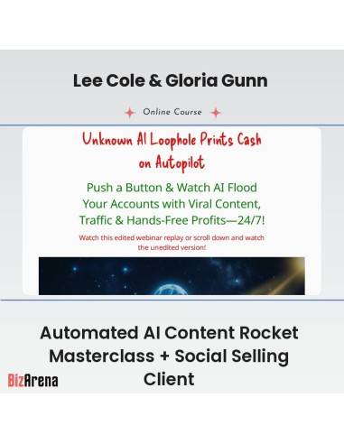 Lee Cole & Gloria Gunn - Automated AI Content Rocket Masterclass + Social Selling Client Image