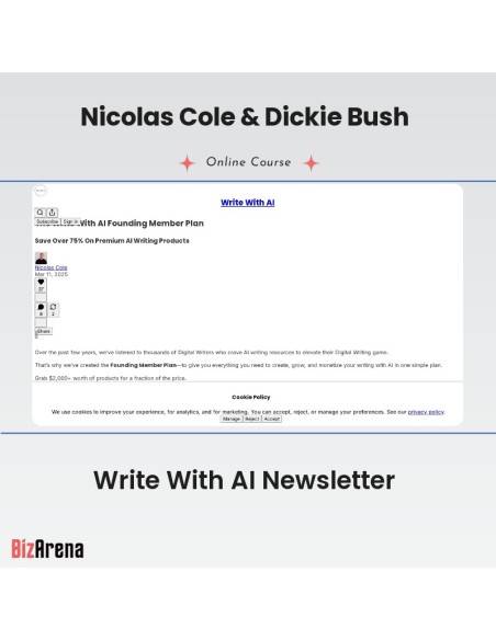 an image of Nicolas Cole & Dickie Bush - Write With AI Newsletter 