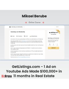 Mikael Berube - GetListings.com - 1 Ad on Youtube Ads...
