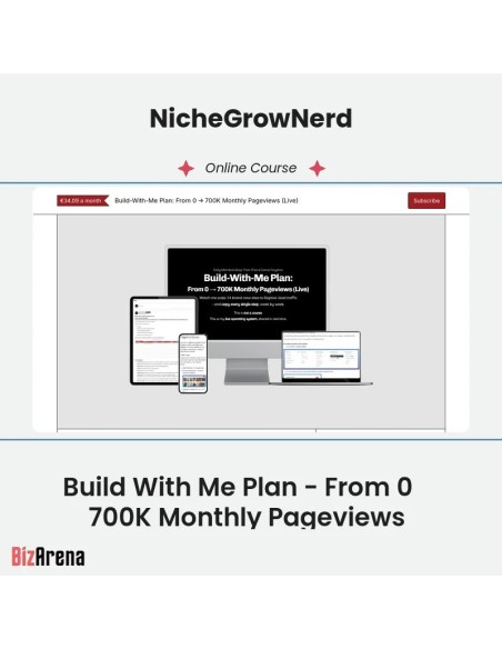 an image of NicheGrowNerd - Build With Me Plan: From 0 → 700K Monthly Pageviews 